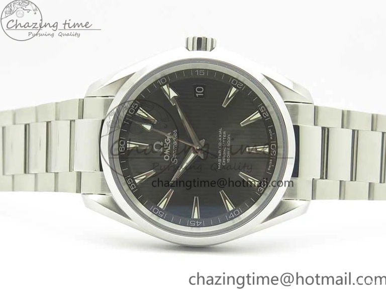 1229 Aqua Terra 150M SS VSF 1:1 Best Edition Gray Textured Dial on SS Bracelet A8500 Super Clone MultiPurpose 8039